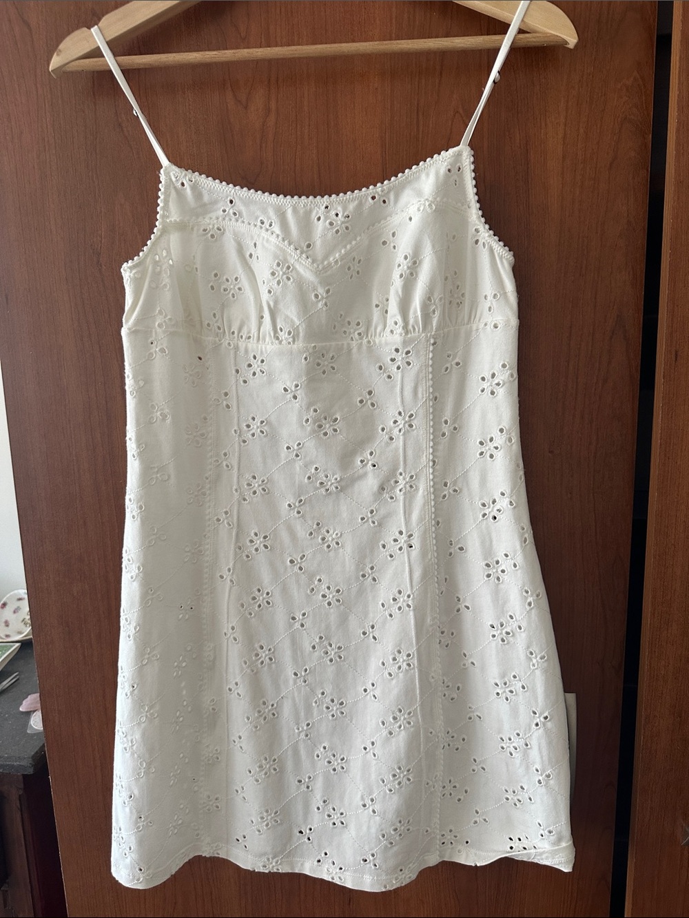 Free People Intimately Eyelet Mini Dress Ivory Size Small